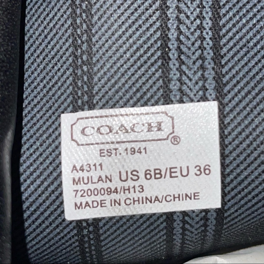 Coach Mulan Black Leather Knee High Riding Boots Size 6 - Picture 7 of 7
